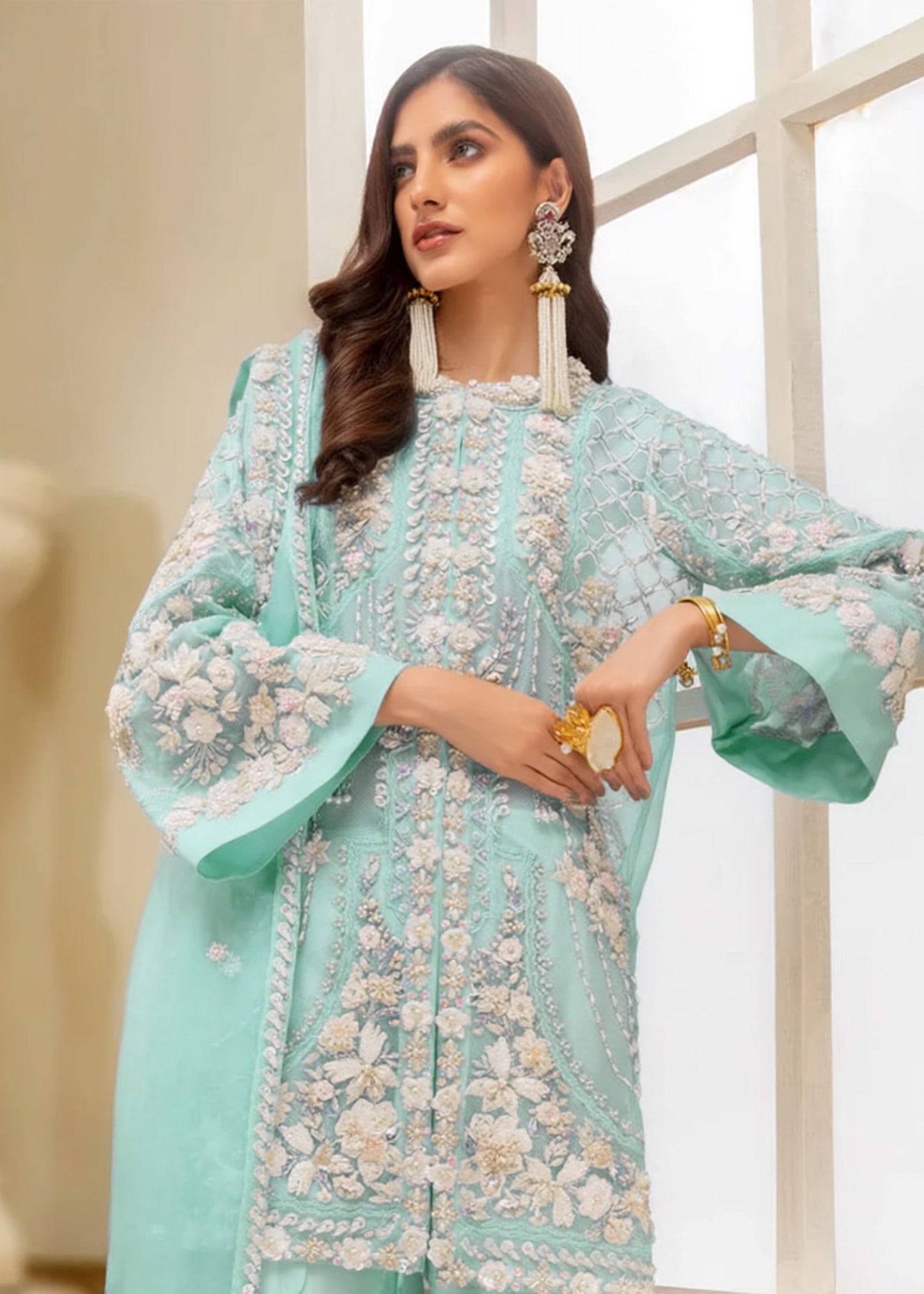 Ivory Luxe Embroidered