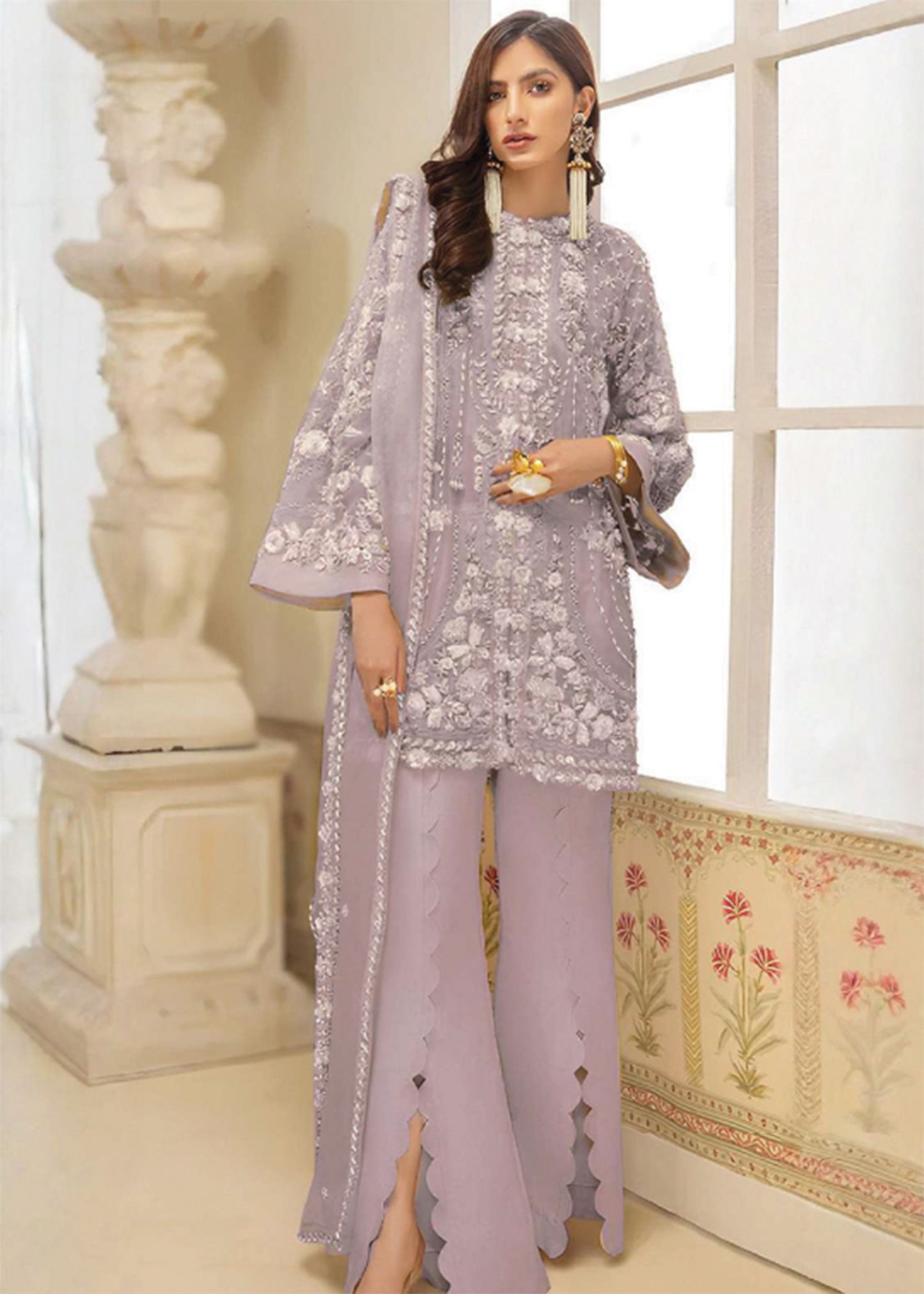 Ivory Luxe Embroidered